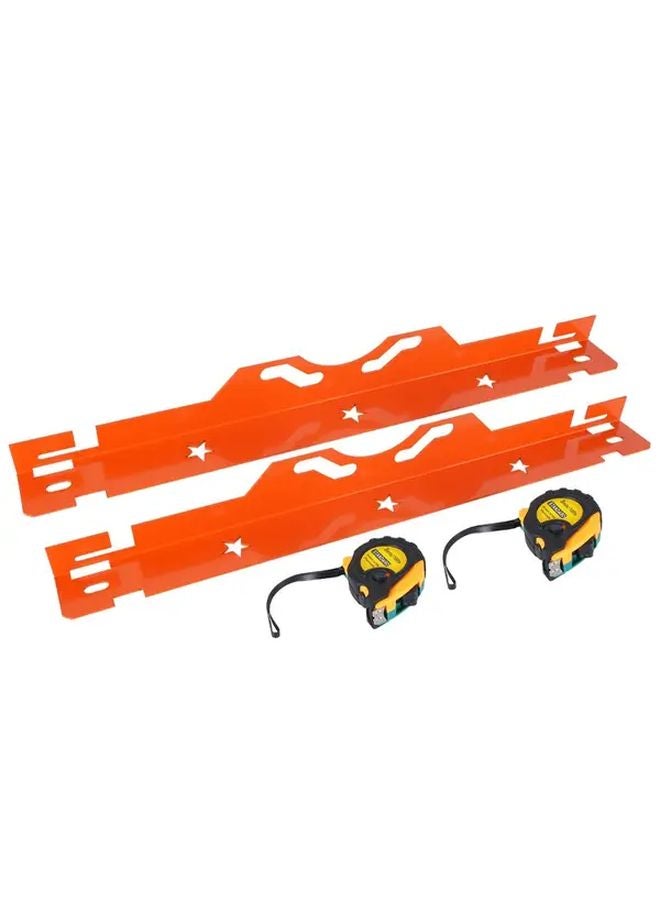 مجموعة أداة محاذاة العجلة الحمراء من قطعتين مع لوحة تو والشرائط القياسية لسيارات JDM - Image 4